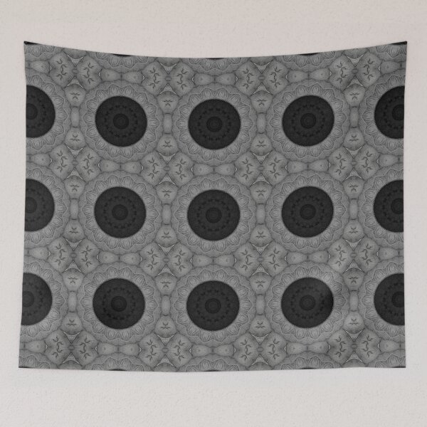 Item preview, Black and White Yarn Kaleidoscope Pattern 49 designed and sold by Swabcraft.