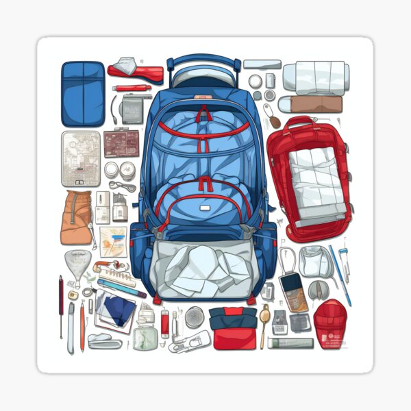 Item preview, Boy Scout Backpack Knolling | Illustration | 8K designed and sold by Hazmat-AI7.