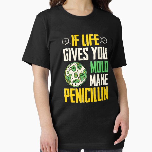 Vista previa del artículo con la obra «Microbiología / Penicilina / Moho / Biología / Biólogo», diseñado y vendido por Krautshirts.