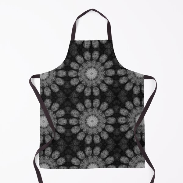 Aperçu de l'œuvre Black and White Yarn Kaleidoscope Pattern 56 créée et vendue par Swabcraft.