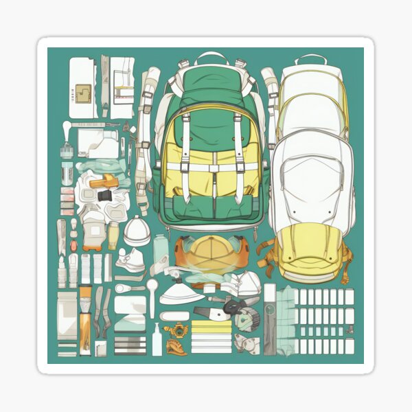 Item preview, Ranger Backpack Knolling | Illustration | 8K designed and sold by Hazmat-AI7.