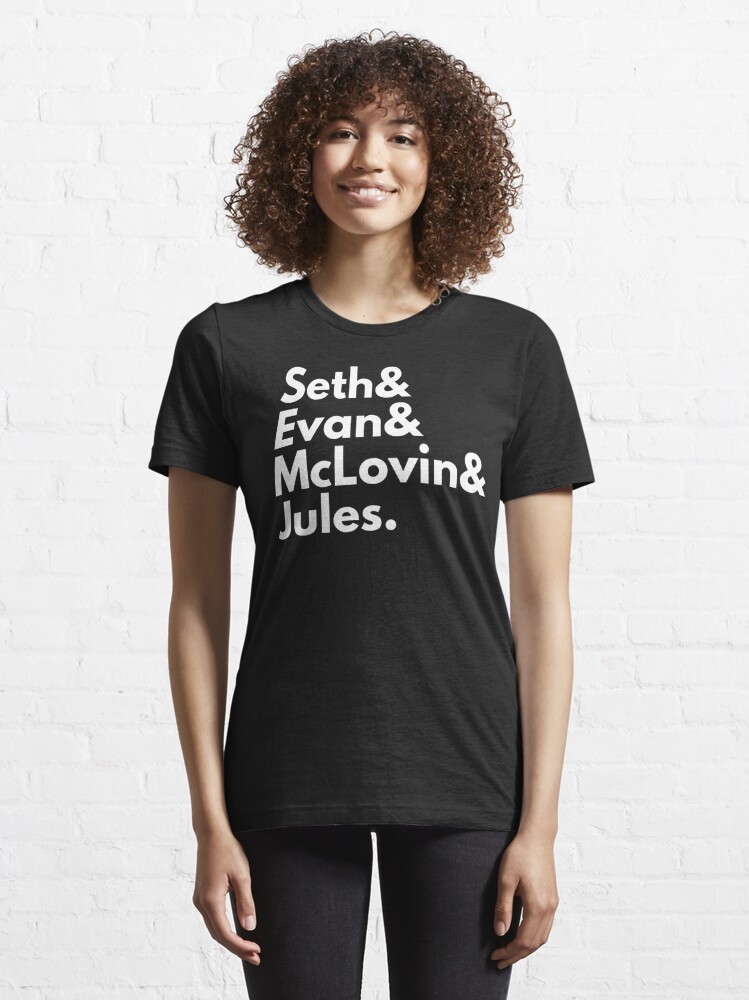 Disover Seth And Even And McLovin And Jules - Superbad Cast | Essential T-Shirt 