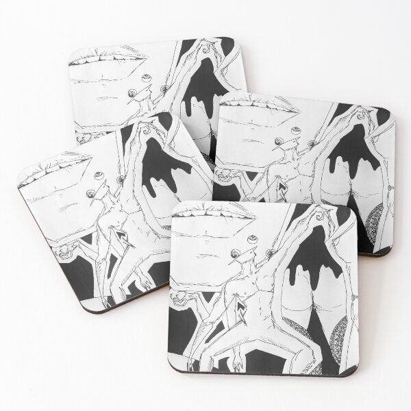 Item preview, MOUTH WATERING -black and white drawing designed and sold by OZKURO.