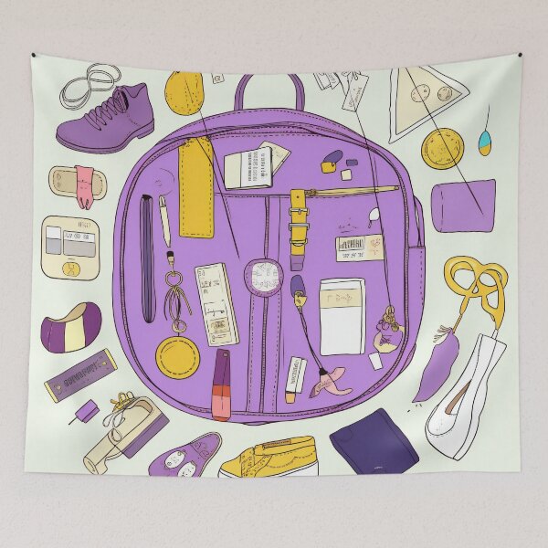 Item preview, Girly Purse Knolling | Illustration | 8K designed and sold by Hazmat-AI7.