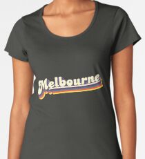 Melbourne, VIC | Retro Rainbow Women's Premium T-Shirt