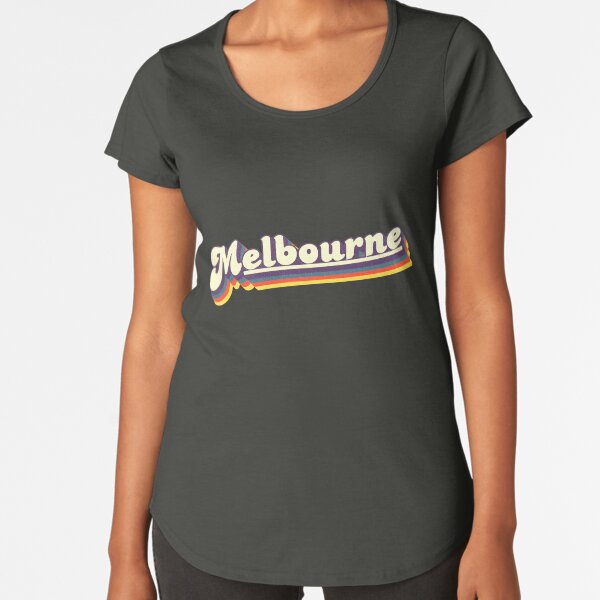 Melbourne, VIC | Retro Rainbow Premium Scoop T-Shirt