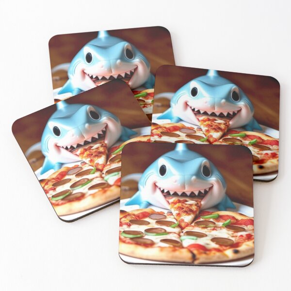 Item preview, Cute Baby Shark Enjoying Slice of Pizza designed and sold by Michael Voyler.