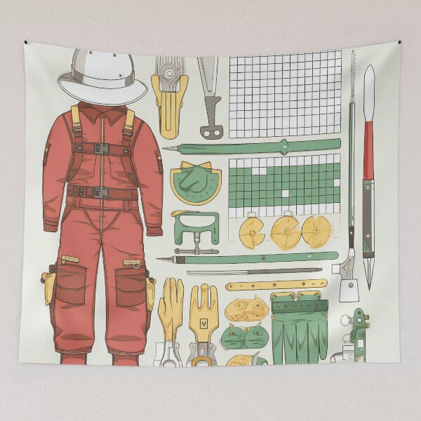 Item preview, Gardener's Equipment Knolling | Illustration | 8K designed and sold by Hazmat-AI7.