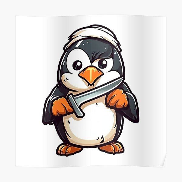 Psycho Penguin Classic T-Shirt - Cool and Edgy Design Poster