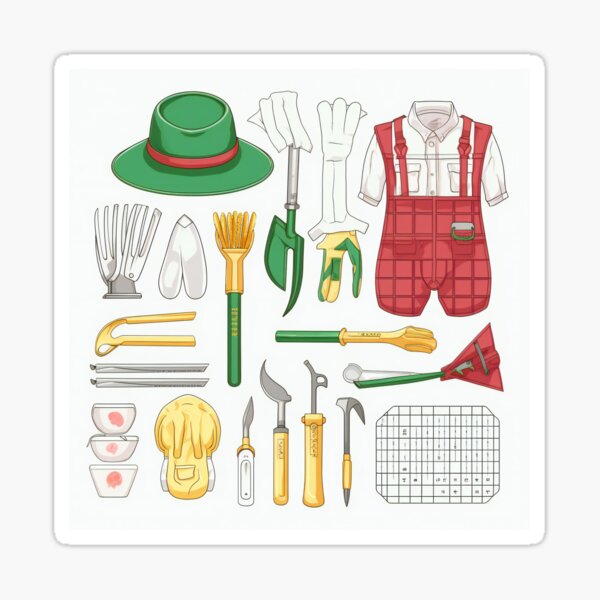 Item preview, Gardener's Equipment Knolling | Illustration | 8K designed and sold by Hazmat-AI7.