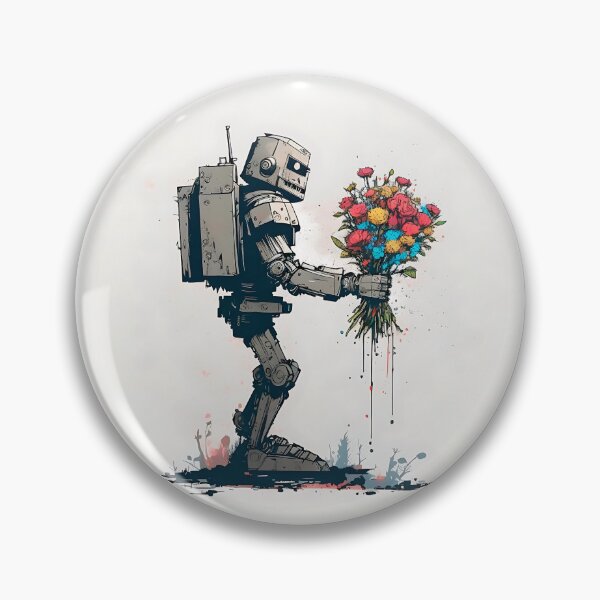 Item preview, flowers in metal hands designed and sold by GraffitiLab.