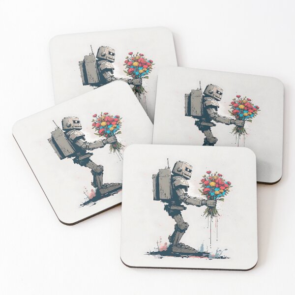 Item preview, flowers in metal hands designed and sold by GraffitiLab.