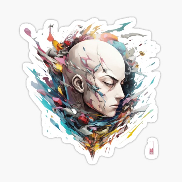 Free: Saitama illustration, One Punch Man Saitama Manga Sticker