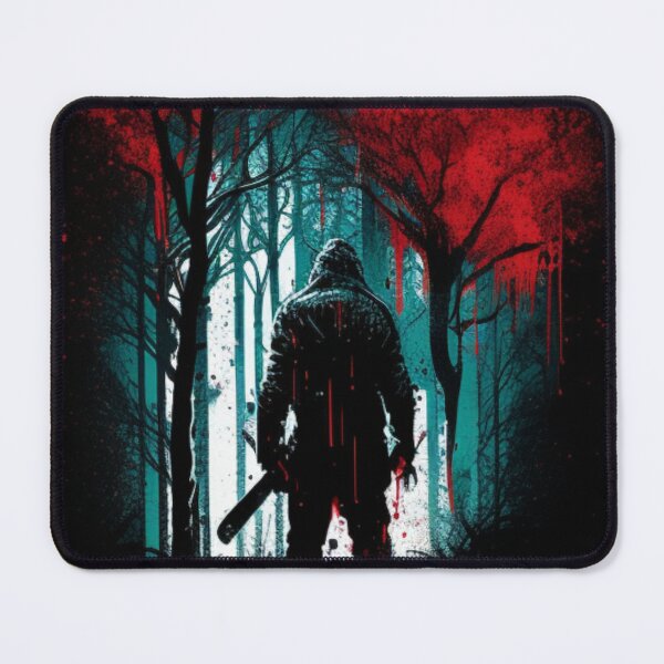 Item preview, Jason Voorhees in a dark forest with his machete (Friday the 13th) designed and sold by ghost3d.