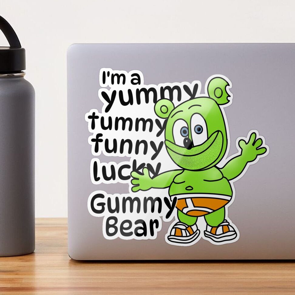 I Am Yummy Tummy Funny Lucky Gummy Bear T Shirt Big Size 100% Cotton The Gummy  Bear Gummy Bear Song Lyrics Gummy Bear Lyrics - AliExpress