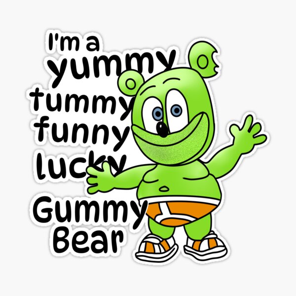 I Am Yummy Tummy Funny Lucky Gummy Bear T Shirt Big Size 100% Cotton The Gummy  Bear Gummy Bear Song Lyrics Gummy Bear Lyrics - AliExpress