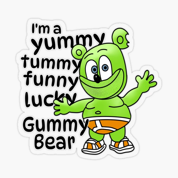 Eu sou yummy barriga engraçado sorte urso gummy t camisa tamanho grande  100% algodão o