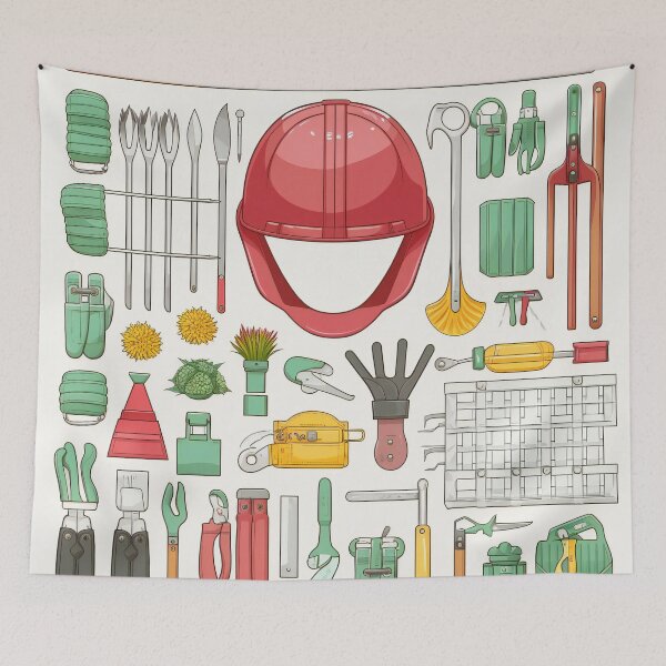 Item preview, Gardener's Equipment Knolling | Illustration | 8K designed and sold by Hazmat-AI7.