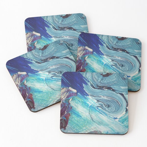 Item preview, THE BLUE SOUP - acrylic painting with blue tones designed and sold by OZKURO.