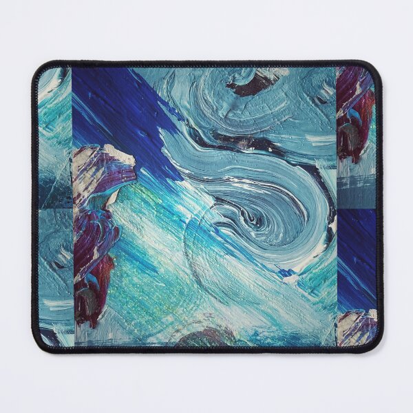 Item preview, THE BLUE SOUP - acrylic painting with blue tones designed and sold by OZKURO.