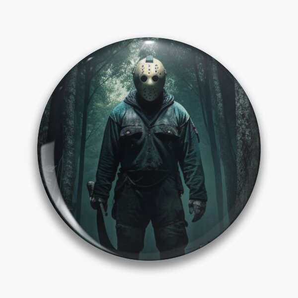 Item preview, Jason Voorhees in a dark forest with his machete (Friday the 13th) designed and sold by ghost3d.