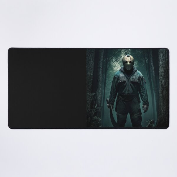Item preview, Jason Voorhees in a dark forest with his machete (Friday the 13th) designed and sold by ghost3d.