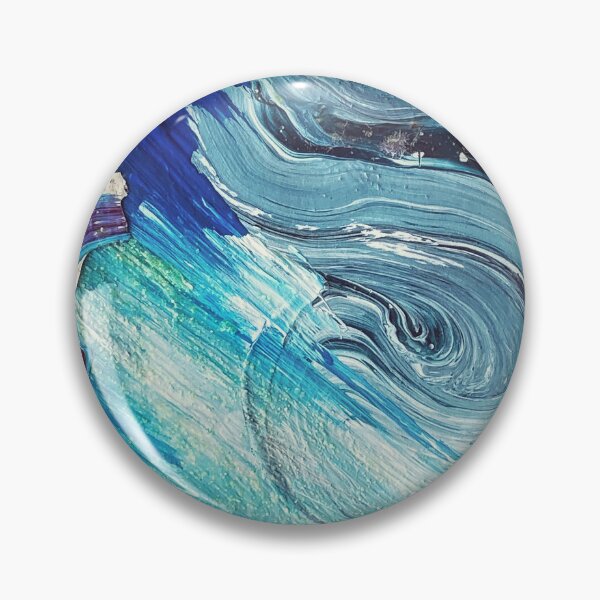 Item preview, THE BLUE SOUP - acrylic painting with blue tones designed and sold by OZKURO.