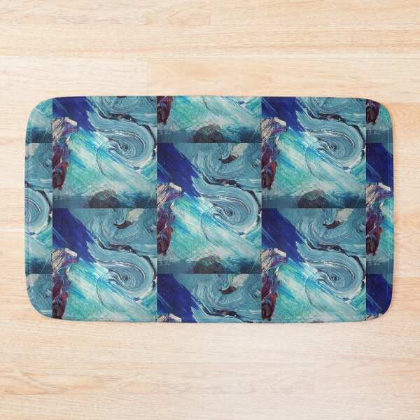 Item preview, THE BLUE SOUP - acrylic painting with blue tones designed and sold by OZKURO.