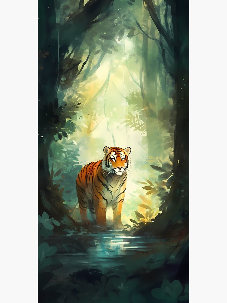 Emerald Tiger Wall Art printable 