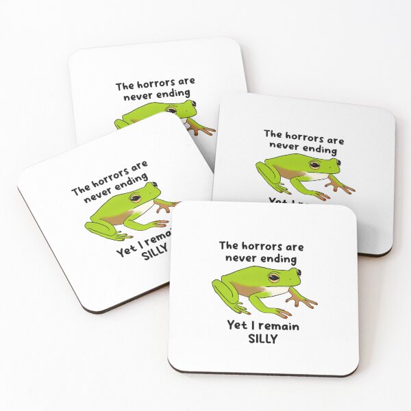 Item preview, The horrors never end yet I remain silly frog  designed and sold by DarbyHunterArt.