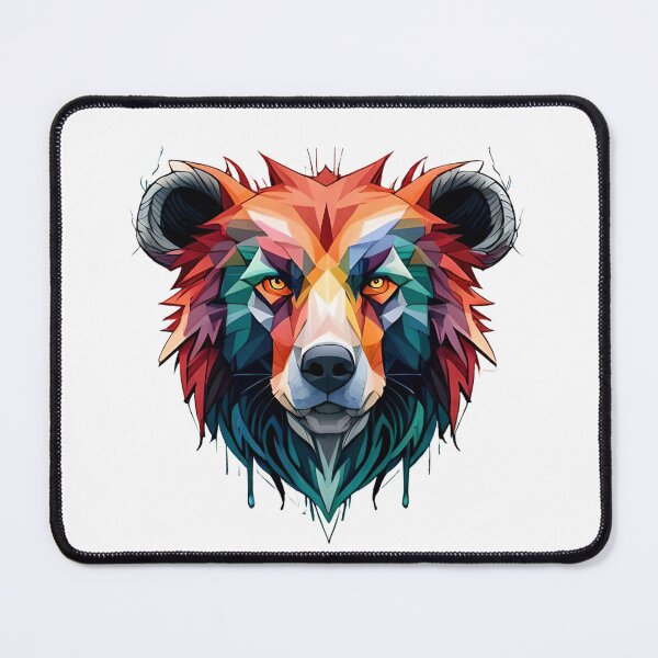 Item preview, Bear Art With Watercolor colorful designed and sold by ai2art.