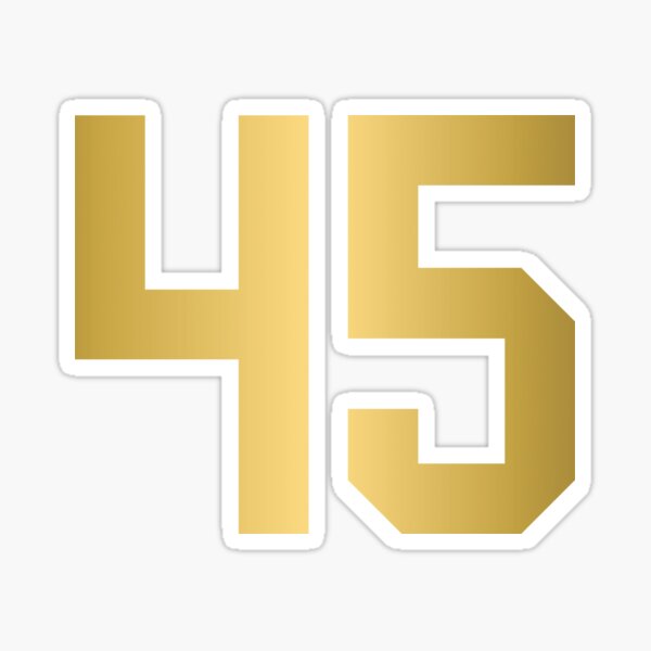 Item preview, Golden Number 45 - Sports Numbers  designed and sold by NECHSTORE.