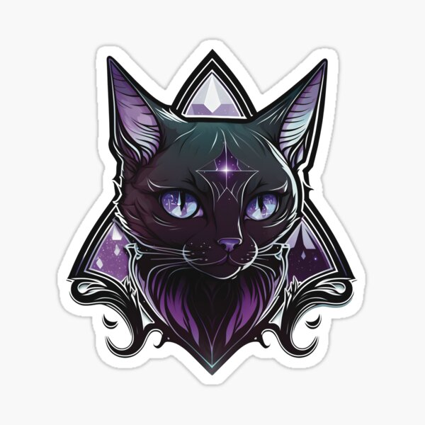 Item preview, Witch Black Cat Magic designed and sold by Lialightart.