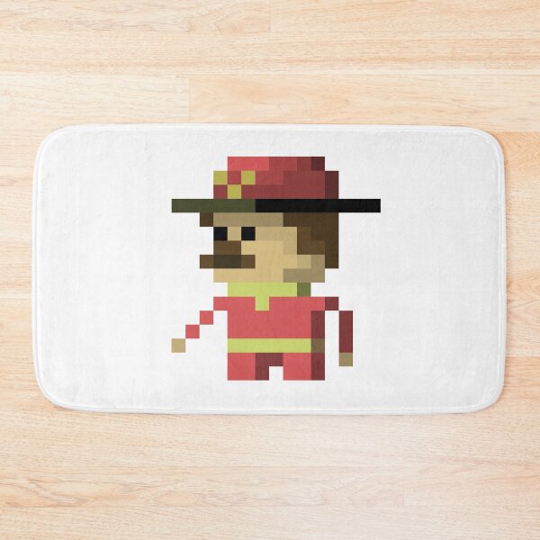 Item preview, Pixel Art Fireman Print | Firefighter Art designed and sold by anycolorart.