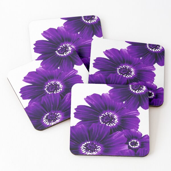 Item preview, Beautiful dark purple flowers on a white background designed and sold by by-jwp.