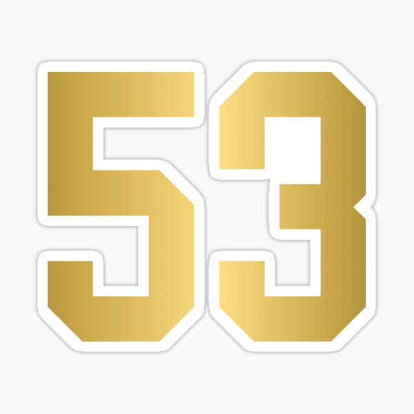 Vista previa del artículo con la obra «Número de oro 53 - Números deportivos», diseñado y vendido por NECHSTORE.
