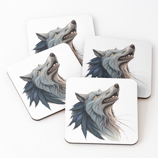 Item preview, Wolf Art With Watercolor 4 designed and sold by ai2art.