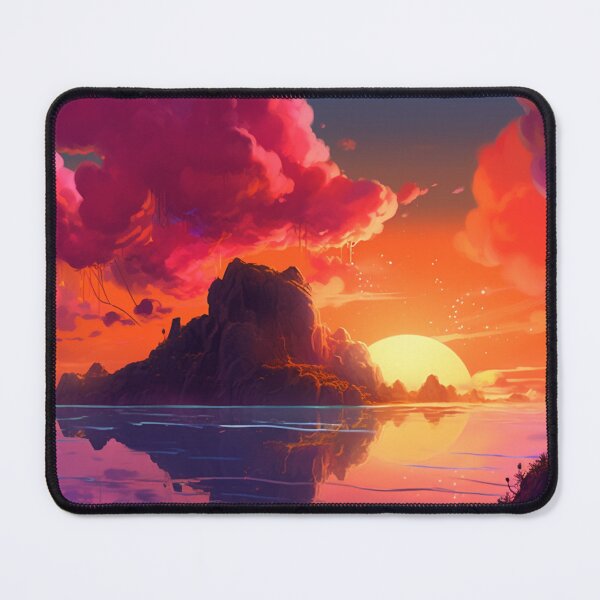 Item preview, Landscape - Mountains and Clouds Reflected into an Alien Lake designed and sold by shakespeare1212.