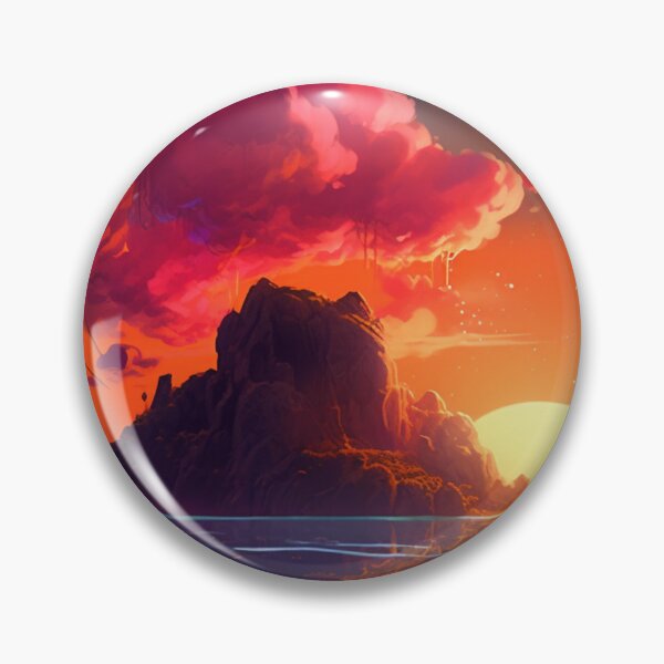 Item preview, Landscape - Mountains and Clouds Reflected into an Alien Lake designed and sold by shakespeare1212.