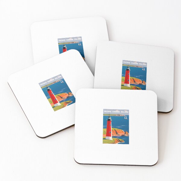 Item preview, Lighthouse on Prince Edward Island Vintage Travel Poster designed and sold by kbracey-meraki.