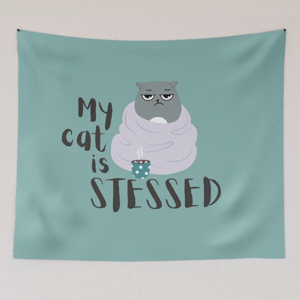 Item preview, My cat is stressed - Funny cat designed and sold by PellSilversmith.
