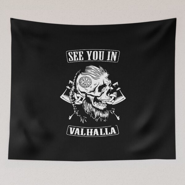 Item preview, Viking Skull Walhalla Odin Walhalla Nordic Nordic designed and sold by Hoodiestyle.