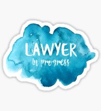 Lawyer in Progress Sticker