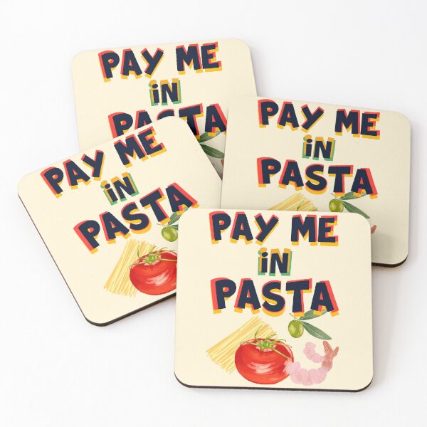 Item preview, Pay Me In Pasta Funny Quote Text Strange with highlight colors Including Seasoning and Ingredients designed and sold by LittleZea.