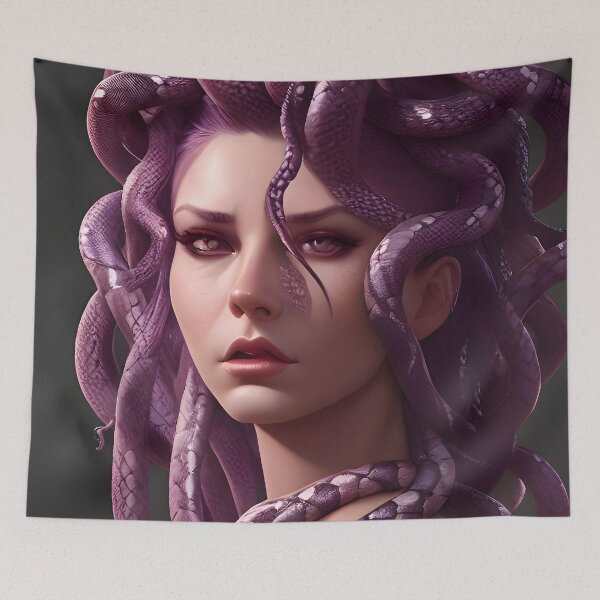 Item preview, Teen Gorgon with purple snakes designed and sold by magikman65.