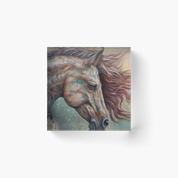 Horse. Sacred Animals. Artwork #16 Acrylic Block