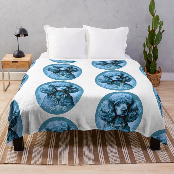 Item preview, Poodle dog - Vintage blue designed and sold by WECreations.