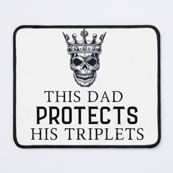 Item preview, This Dad Protects His Triplets Sticker designed and sold by Dunbi1010.