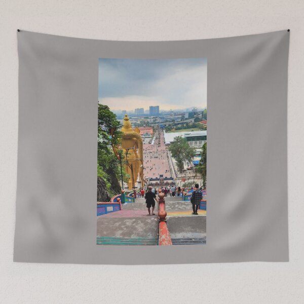 Item preview, Lord Murugan in backside at staris from Batu Caves designed and sold by kall3bu.