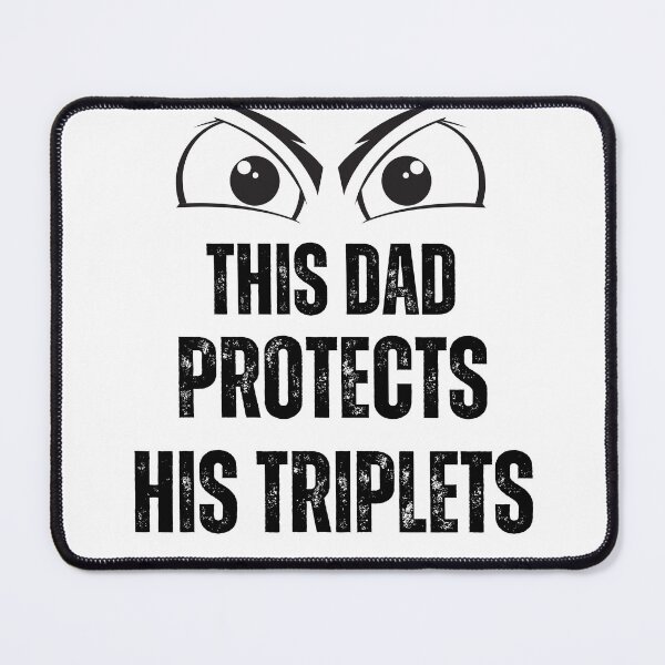 Item preview, This Dad Protects His Triplets Sticker designed and sold by Dunbi1010.